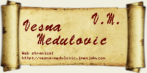 Vesna Medulović vizit kartica